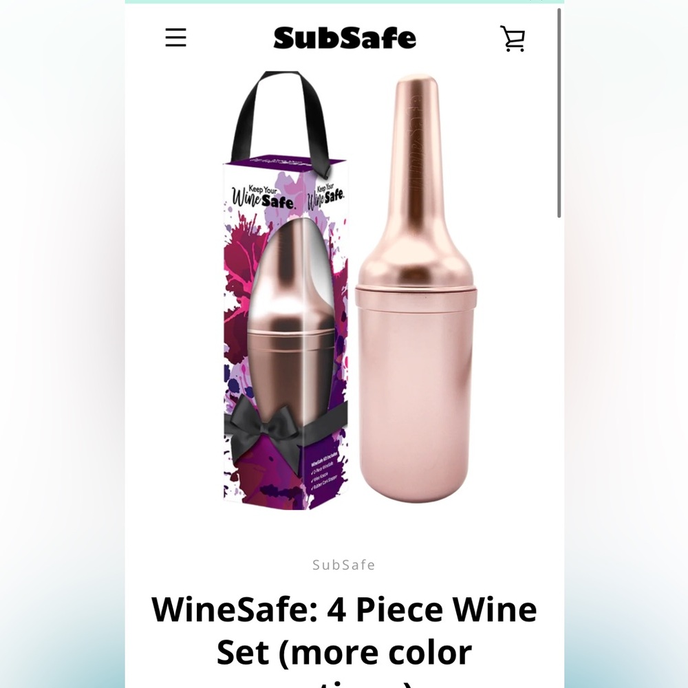 Rose Gold WineSafe 4 Piece Wine Set